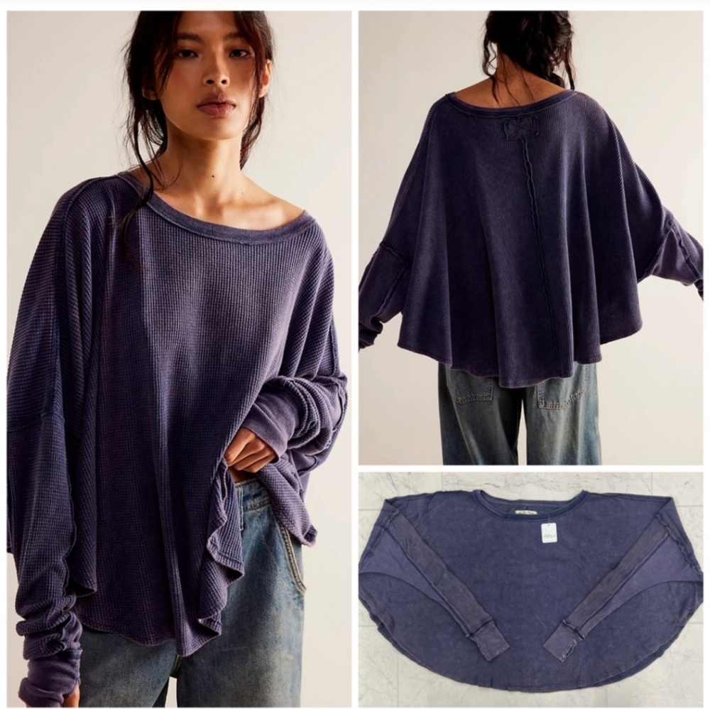 We The Free Purple Oversized Thermal